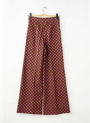 Pantalon droit stretch taille normale violet STUDIO 66 femme