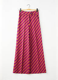 Pantalon large fermeture zippée sous rabat boutonné taille normale rose STUDIO 66 femme