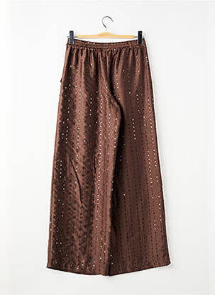 Pantalon droit taille élastique taille normale marron ZARA femme
