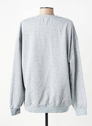 Sweat-shirt stretch manches longues gris SANS MARQUE femme
