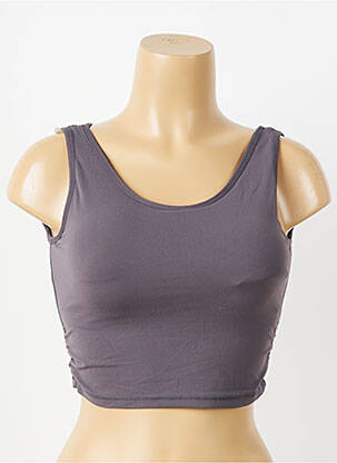 Débardeur sport multisport sans manche gris SANS MARQUE femme