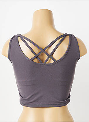 Débardeur sport multisport sans manche gris SANS MARQUE femme