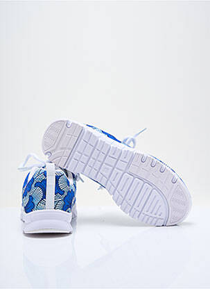 Baskets bout rond talon plat jusqu'à 3cm bleu SANS MARQUE femme