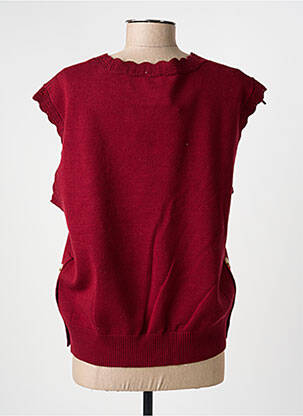 Pull tissage chiné sans manche violet C'EST BEAU LA VIE femme