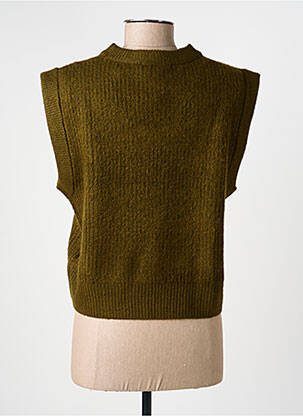 Pull stretch sans manche vert C'EST BEAU LA VIE femme