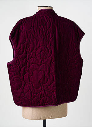 Gilet sans manche poches violet C'EST BEAU LA VIE femme