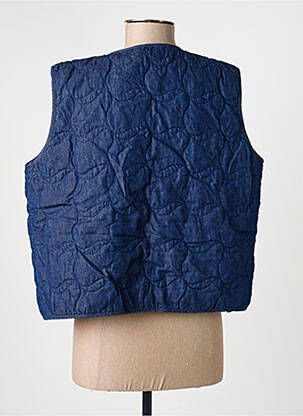 Gilet sans manche coupe droite bleu JULIE GUERLANDE femme