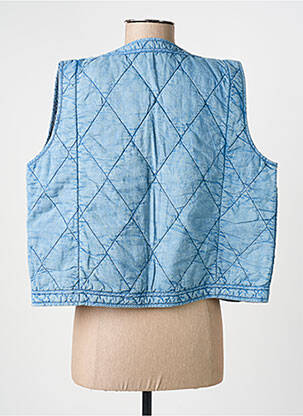 Gilet sans manche poches bleu C'EST BEAU LA VIE femme
