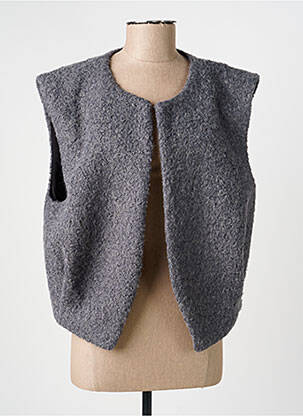 Gilet manches courtes manches courtes gris C'EST BEAU LA VIE femme