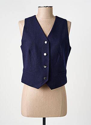 Gilet sans manche doublure bleu JULIE GUERLANDE femme