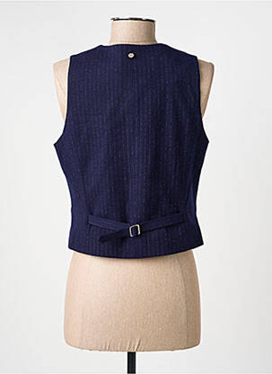 Gilet sans manche doublure bleu JULIE GUERLANDE femme
