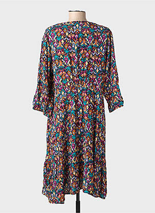 Robe mi-longue manches 3/4 manches 3/4 noir C'EST BEAU LA VIE femme