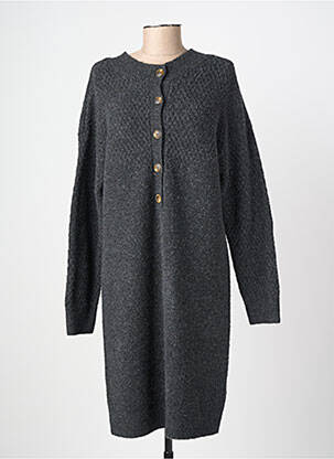 Robe pull coupe droite manches longues gris C'EST BEAU LA VIE femme
