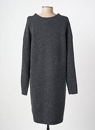 Robe pull coupe droite manches longues gris C'EST BEAU LA VIE femme