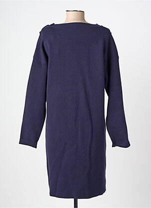 Robe pull coupe droite manches longues bleu C'EST BEAU LA VIE femme