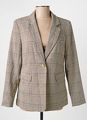 Blazer poignets boutonnés marron JULIE GUERLANDE femme