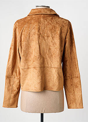 Veste casual tissage suedine marron JULIE GUERLANDE femme