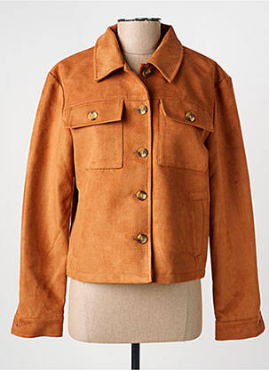 Veste casual tissage suedine orange C'EST BEAU LA VIE femme