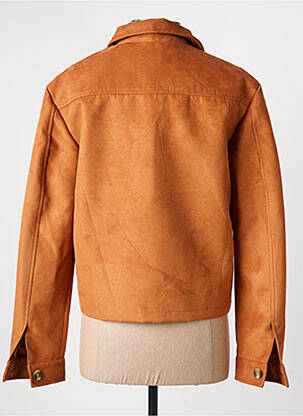 Veste casual tissage suedine orange C'EST BEAU LA VIE femme