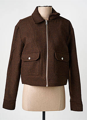 Veste casual coupe droite marron C'EST BEAU LA VIE femme