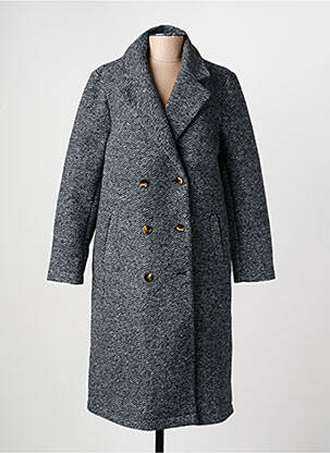 Manteau long coupe cintrée sans capuche gris C'EST BEAU LA VIE femme