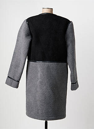 Manteau long coupe cintrée sans capuche gris JULIE GUERLANDE femme