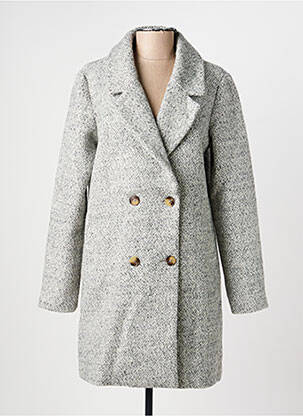 Manteau long coupe cintrée sans capuche gris JULIE GUERLANDE femme