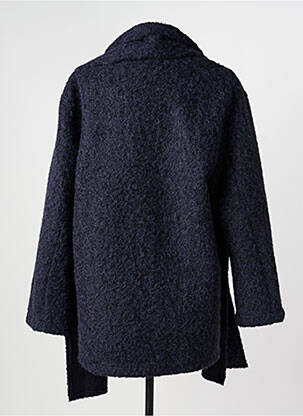 Manteau long coupe droite sans capuche bleu JULIE GUERLANDE femme