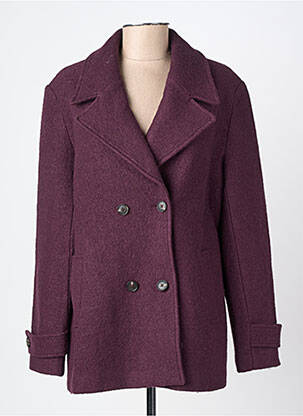 Manteau court coupe droite sans capuche violet C'EST BEAU LA VIE femme
