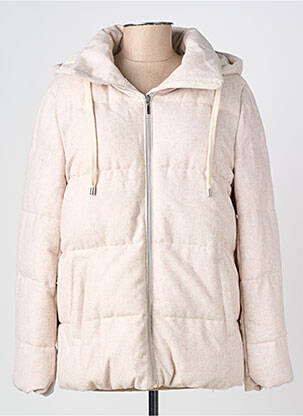 Doudoune poches a capuche beige JULIE GUERLANDE femme