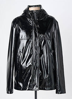 Imperméable manches longues a capuche noir JULIE GUERLANDE femme
