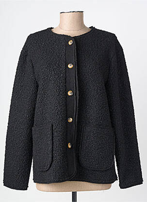 Veste casual col rond noir JULIE GUERLANDE femme