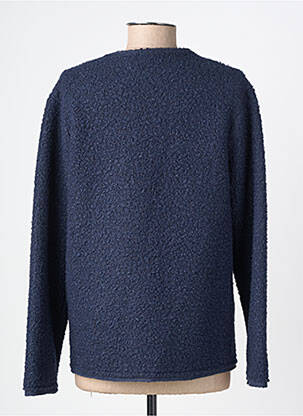 Veste casual col rond bleu JULIE GUERLANDE femme