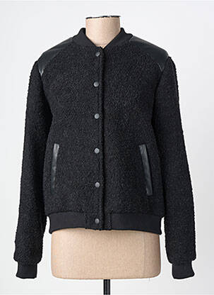 Blouson fermeture pressionnée noir JULIE GUERLANDE femme