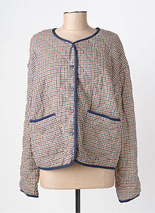 Veste casual col rond marron C'EST BEAU LA VIE femme