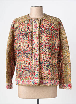 Veste casual col rond vert C'EST BEAU LA VIE femme