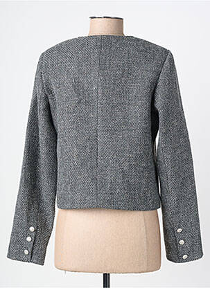 Veste casual col rond gris JULIE GUERLANDE femme