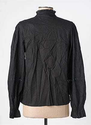 Chemisier coupe droite manches longues noir C'EST BEAU LA VIE femme