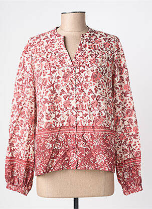 Chemisier imprimé fleurs manches longues rose JULIE GUERLANDE femme