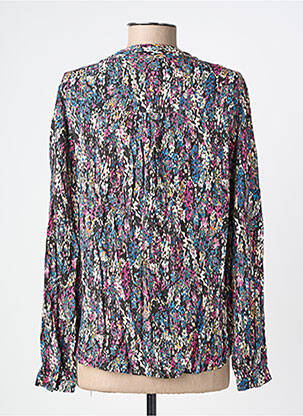 Blouse poignets boutonnés avec fente manches longues noir JULIE GUERLANDE femme