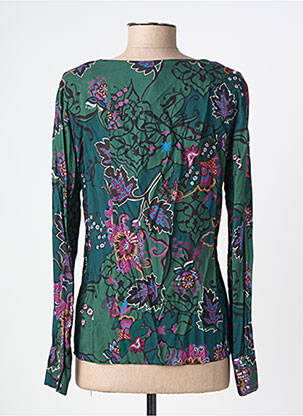 Blouse imprimé fleurs manches longues vert VOODOO femme