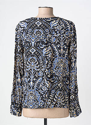Blouse imprimé fleurs manches longues noir JULIE GUERLANDE femme