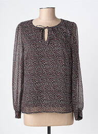 Blouse légère et transparente manches longues noir MERI & ESCA femme