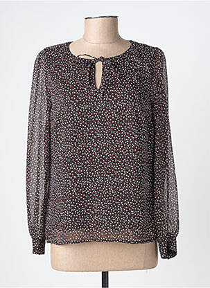 Blouse légère et transparente manches longues noir MERI & ESCA femme