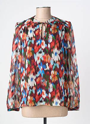 Blouse légère et transparente manches longues orange JULIE GUERLANDE femme