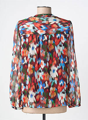 Blouse légère et transparente manches longues orange JULIE GUERLANDE femme