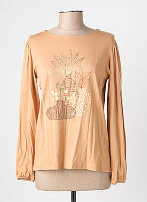 T-shirt manches longues manches longues beige JULIE GUERLANDE femme
