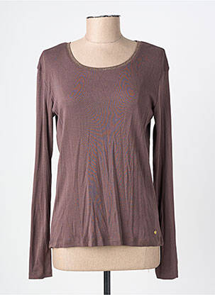 T-shirt manches longues manches longues marron C'EST BEAU LA VIE femme