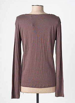 T-shirt manches longues manches longues marron C'EST BEAU LA VIE femme