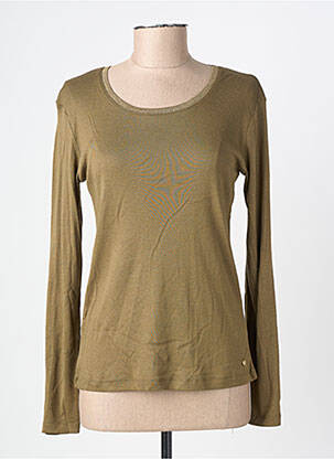 T-shirt manches longues manches longues vert fonce C'EST BEAU LA VIE femme